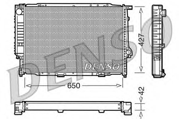DRM05056 DENSO Cooling System Radiator, engine cooling