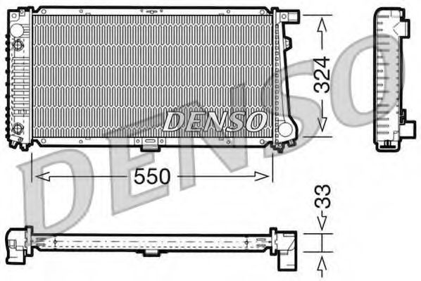 DRM05059 DENSO Cooling System Radiator, engine cooling