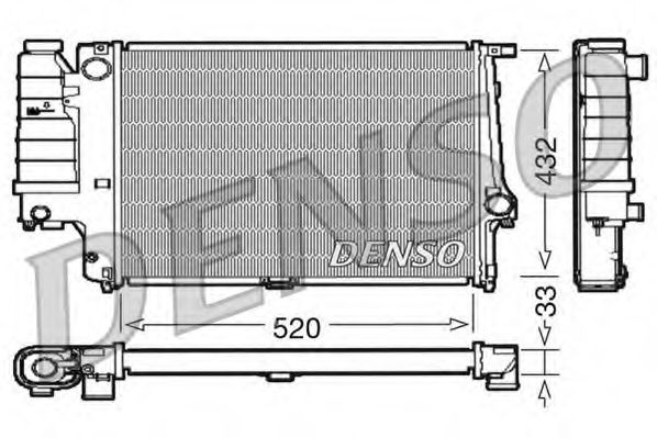 DRM05063 DENSO Cooling System Radiator, engine cooling