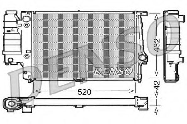 DRM05065 DENSO Cooling System Radiator, engine cooling