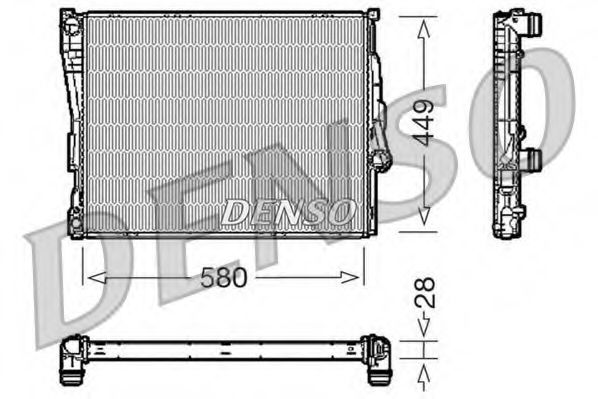 DRM05069 DENSO Cooling System Radiator, engine cooling
