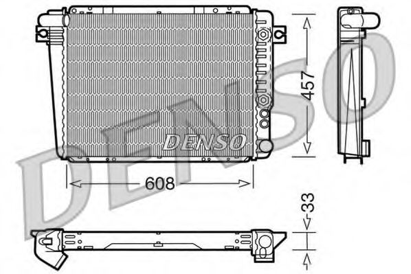 DRM05071 DENSO Cooling System Radiator, engine cooling
