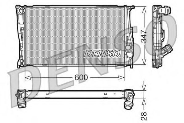 DRM05111 DENSO Cooling System Radiator, engine cooling