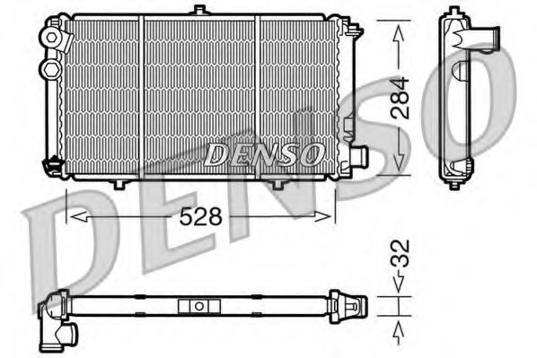 DRM07001 DENSO Радиатор, охлаждение двигателя