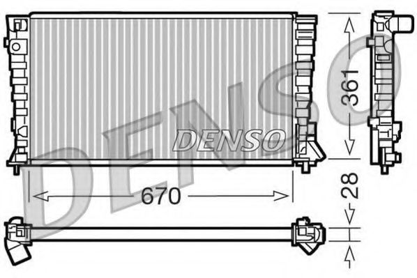 DRM07020 DENSO Cooling System Radiator, engine cooling