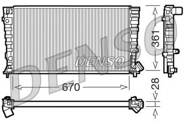 DRM07030 DENSO Cooling System Radiator, engine cooling