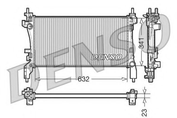 DRM07040 DENSO Cooling System Radiator, engine cooling