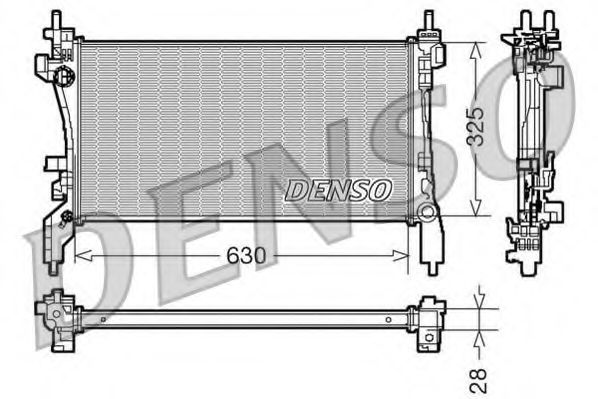 DRM07041 DENSO Cooling System Radiator, engine cooling