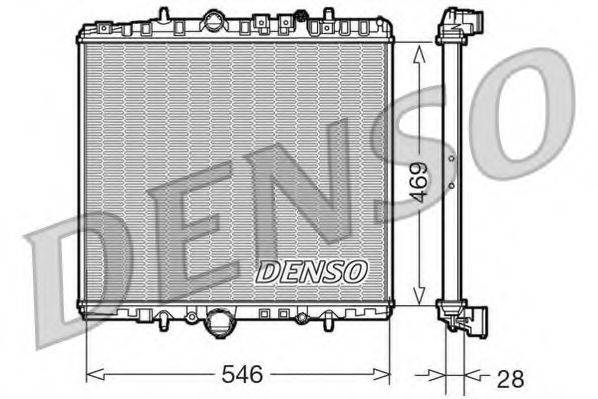 DRM07061 DENSO Cooling System Radiator, engine cooling
