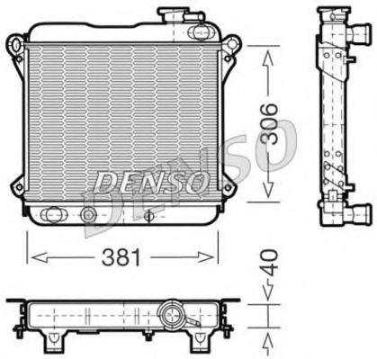 DRM09001 DENSO Охлаждение Радиатор, охлаждение двигателя