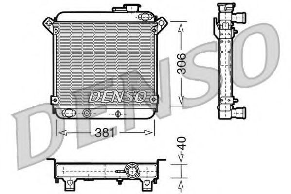 DRM09004 DENSO Охлаждение Радиатор, охлаждение двигателя
