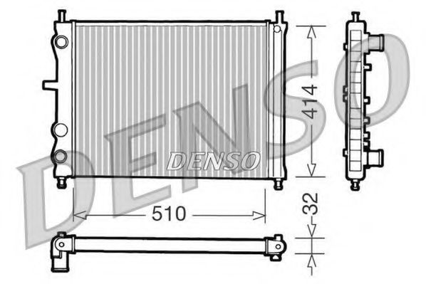 DRM09020 DENSO Cooling System Radiator, engine cooling