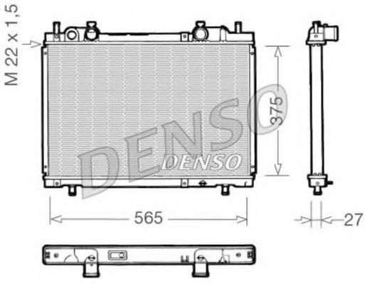 DRM09025 DENSO Cooling System Radiator, engine cooling