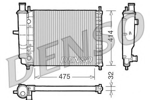 DRM09028 DENSO Cooling System Radiator, engine cooling