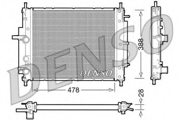 DRM09032 DENSO Cooling System Radiator, engine cooling