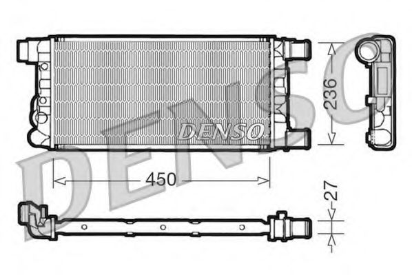DRM09041 DENSO Cooling System Radiator, engine cooling