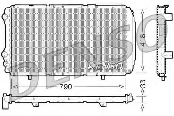 DRM09076 DENSO Cooling System Radiator, engine cooling
