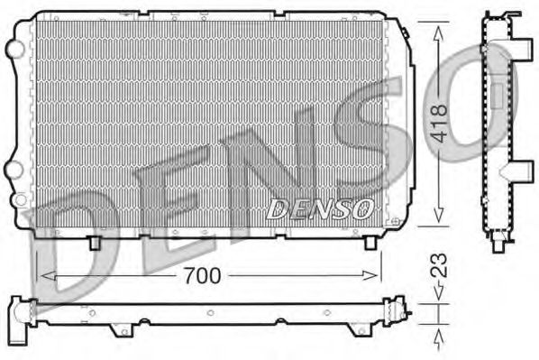 DRM09077 DENSO Cooling System Radiator, engine cooling