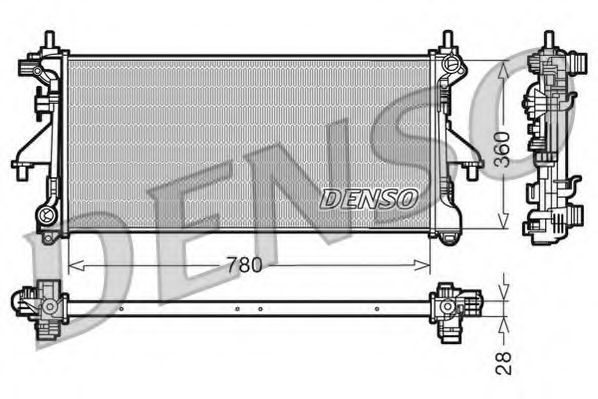 DRM09079 DENSO Cooling System Radiator, engine cooling