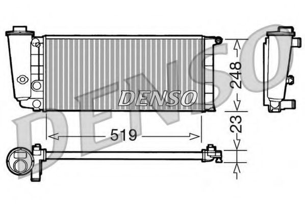 DRM09080 DENSO Охлаждение Радиатор, охлаждение двигателя