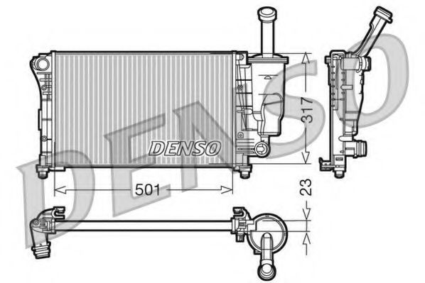 DRM09086 DENSO Radiator, engine cooling