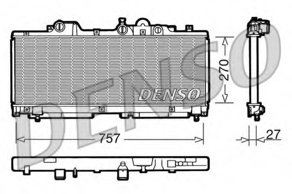 DRM09091 DENSO Cooling System Radiator, engine cooling