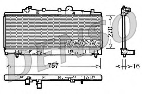 DRM09092 DENSO Cooling System Radiator, engine cooling