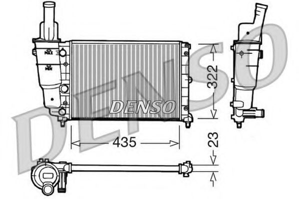 DRM09095 DENSO Radiator, engine cooling