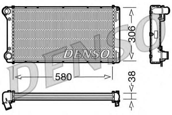 DRM09098 DENSO Cooling System Radiator, engine cooling