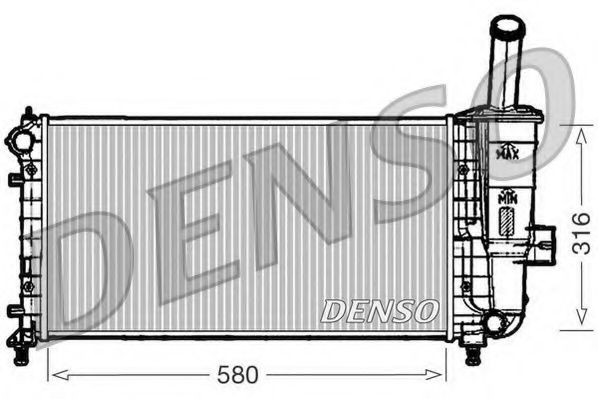DRM09102 DENSO Cooling System Radiator, engine cooling
