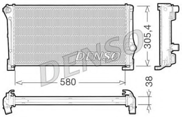 DRM09107 DENSO Cooling System Radiator, engine cooling