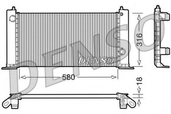 DRM09120 DENSO Cooling System Radiator, engine cooling