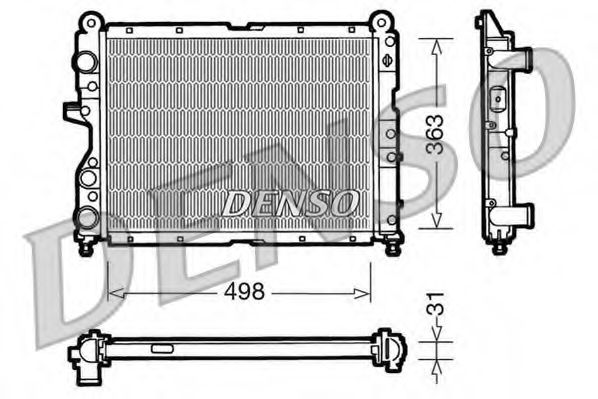 DRM09131 DENSO Cooling System Radiator, engine cooling