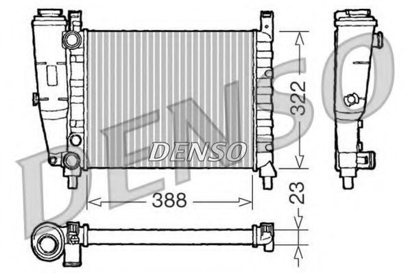 DRM09142 DENSO Cooling System Radiator, engine cooling