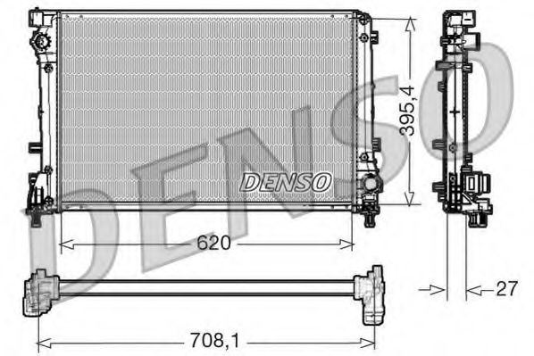 DRM09163 DENSO Cooling System Radiator, engine cooling