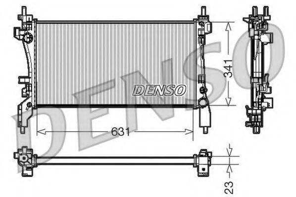 DRM09172 DENSO Cooling System Radiator, engine cooling