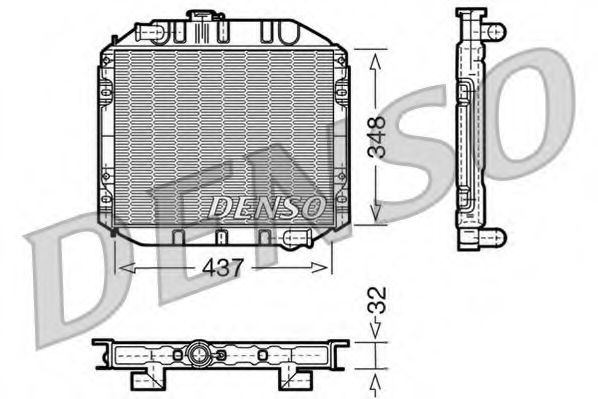 DRM10001 DENSO Cooling System Radiator, engine cooling