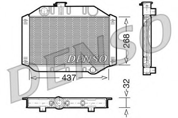 DRM10010 DENSO Cooling System Radiator, engine cooling