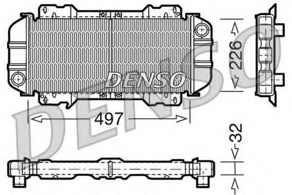 DRM10015 DENSO Cooling System Radiator, engine cooling