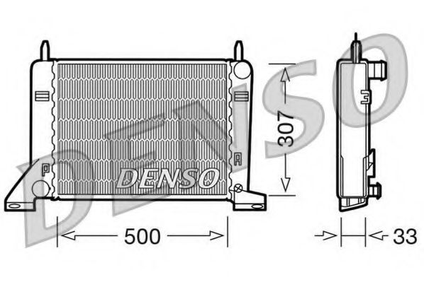 DRM10022 DENSO Radiator, engine cooling