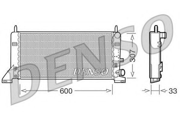 DRM10023 DENSO Cooling System Radiator, engine cooling