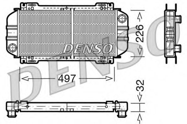 DRM10033 DENSO Cooling System Radiator, engine cooling