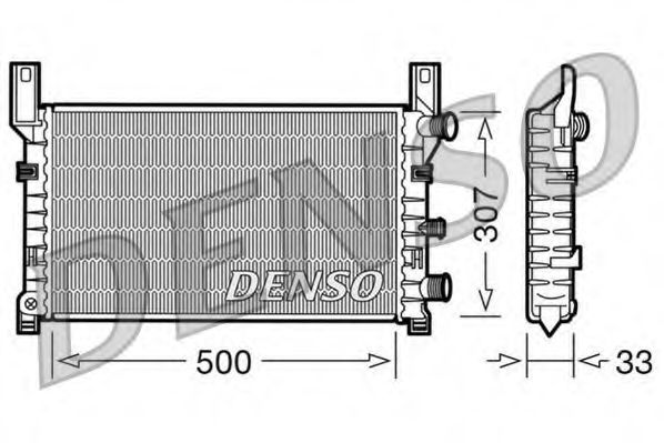 DRM10035 DENSO Cooling System Radiator, engine cooling