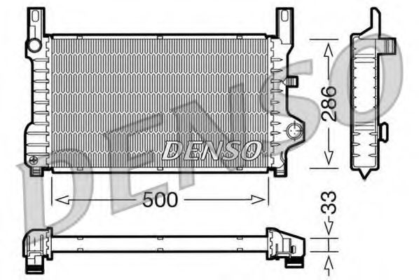 DRM10036 DENSO Cooling System Radiator, engine cooling