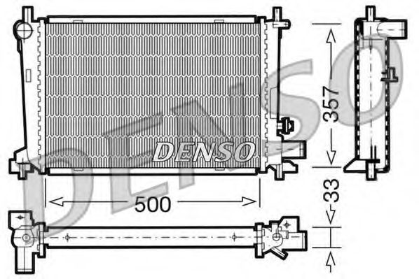 DRM10039 DENSO Cooling System Radiator, engine cooling