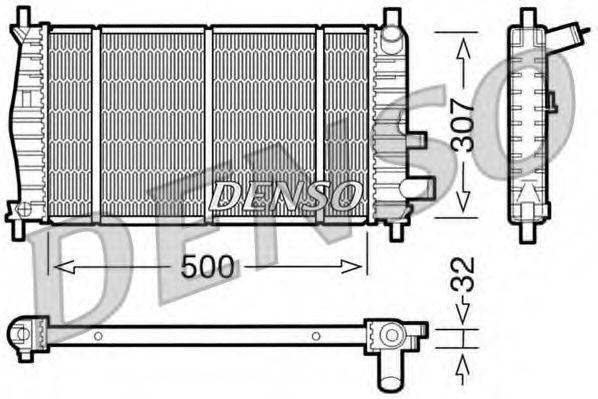 DRM10042 DENSO Cooling System Radiator, engine cooling