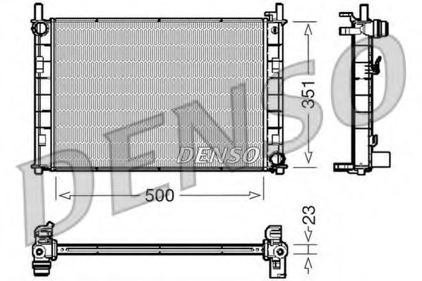 DRM10045 DENSO Cooling System Radiator, engine cooling