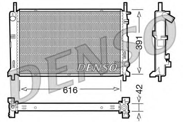 DRM10071 DENSO Cooling System Radiator, engine cooling