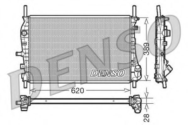 DRM10073 DENSO Cooling System Radiator, engine cooling