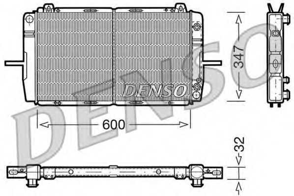 DRM10083 DENSO Cooling System Radiator, engine cooling